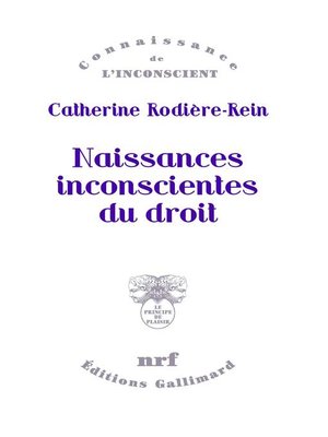 cover image of Naissances inconscientes du droit